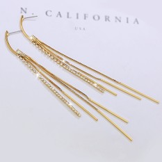 Love Hee (perhiasan) Wanita Temperamen Overrated Long Fringe Anting Anting Korea Retro Earrings Telinga Perhiasan Kepribadian-Intl