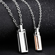 Lover Couple Titanium Steel Pendant Necklace for Valentine Day Gifts - intl