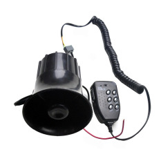 LoveSport 12 V 6 Nada Alarm Megaphone Siren Horn Loud Speaker dengan MIC Motor Perahu Mobil (Hitam)