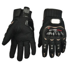 LoveSport 2015 Pro Pengendara Sepeda Serat Karbon Sepeda Motor Balap Sarung Tangan Penuh Ukuran M-XXL (Hitam)