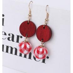LRC Anting Gantung Fashion Ball Shape Decorated Earrings