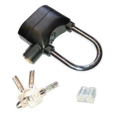 Lucky Kinbar Gembok Baja Alarm Anti Maling - Ring Panjang - Hitam