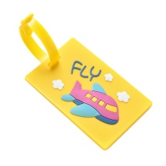Luggage Tags Label Strap Nama Alamat ID Tas Bag Bagasi Perjalanan Label Tag Pesawat Kuning-Intl