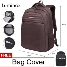Luminox Tas Ransel Laptop - Tas Pria Tas Wanita Tas Laptop Tas Punggung - Backpack Up to 15 inch Anti Air 5911 - Coffee Bonus Bag Cover GJK