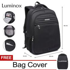 Luminox Tas Ransel Laptop - Tas Pria Tas Wanita Tas Laptop Tas Punggung - Backpack Up to 15 inch Anti Air 5911 - Hitam Bonus Bag Cover GJK
