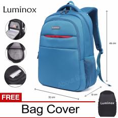 Luminox Tas Ransel Laptop Backpack Up to 15 inch Anti Air 5912 - Biru Bonus Jas Hujan