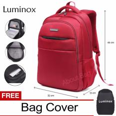 Luminox Tas Ransel Laptop Backpack Up to 15 inch Anti Air 5912 - Merah Bonus Jas Hujan