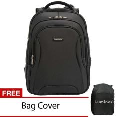 Luminox Tas Ransel Laptop Tahan Air 5868 Backpack Expandable Up to 15 inch Bonus Bag Cover - Hitam