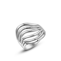 Mewah Bergaya Platinum Berlapis Diamond Hadiah Ulang Tahun Perhiasan Cincin (Platinum Warna)