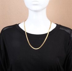Mewah Sederhana Desain Pria Wanita Emas Berlapis Ular Kalung Rantai Gantungan