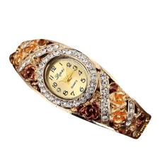 LVPAI Jual Hot Fashion Wanita Mewah Watches Wanita Gelang Gelang Coklat-Internasional