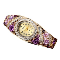 LVPAI Jual Hot Fashion Wanita Mewah Watches Wanita Gelang Gelang Ungu-Intl