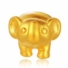 Mabelle 24 K Gold 999 Bayi Fortune Charm Baby Elephant (Gelang Rantai Tidak Termasuk), Hadiah untuk Bayi Yang Baru Lahir Anak Laki-laki dan Perempuan-Intl