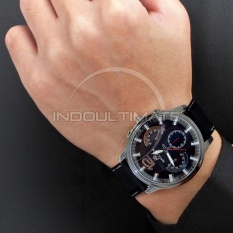 Maclaren Jam Tangan Pria Strap Karet/Analog Fashion Watch/Rubber Hitam FS F-21