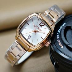 Magma Jam Tangan Wanita / Cewek Guess-Segi-Rantai Elegan Rosegold