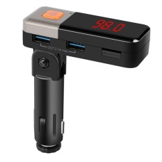 Magnificentstore Bluetooth FM Transmitter untuk Mobil Bekas Radio. Wirelessmusic Adaptor Audio dengan Hands-Free Calling Dual Charger USB Andvoltage Display-Intl