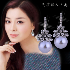 Mahal Laris Thai Perak Bunga Matahari Mutiara Anting-Anting