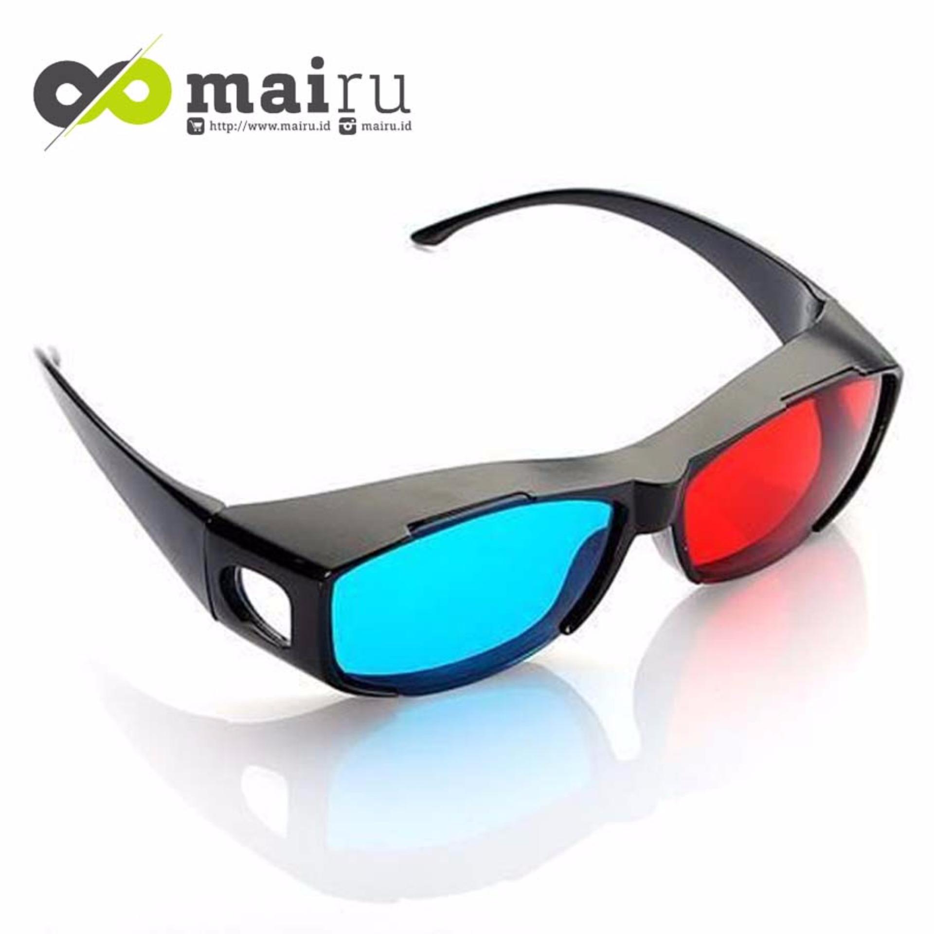 Mairu 3D Glasses Kacamata 3D Frame Plastik Nvidia Vision Red Cyan Smart Glasses