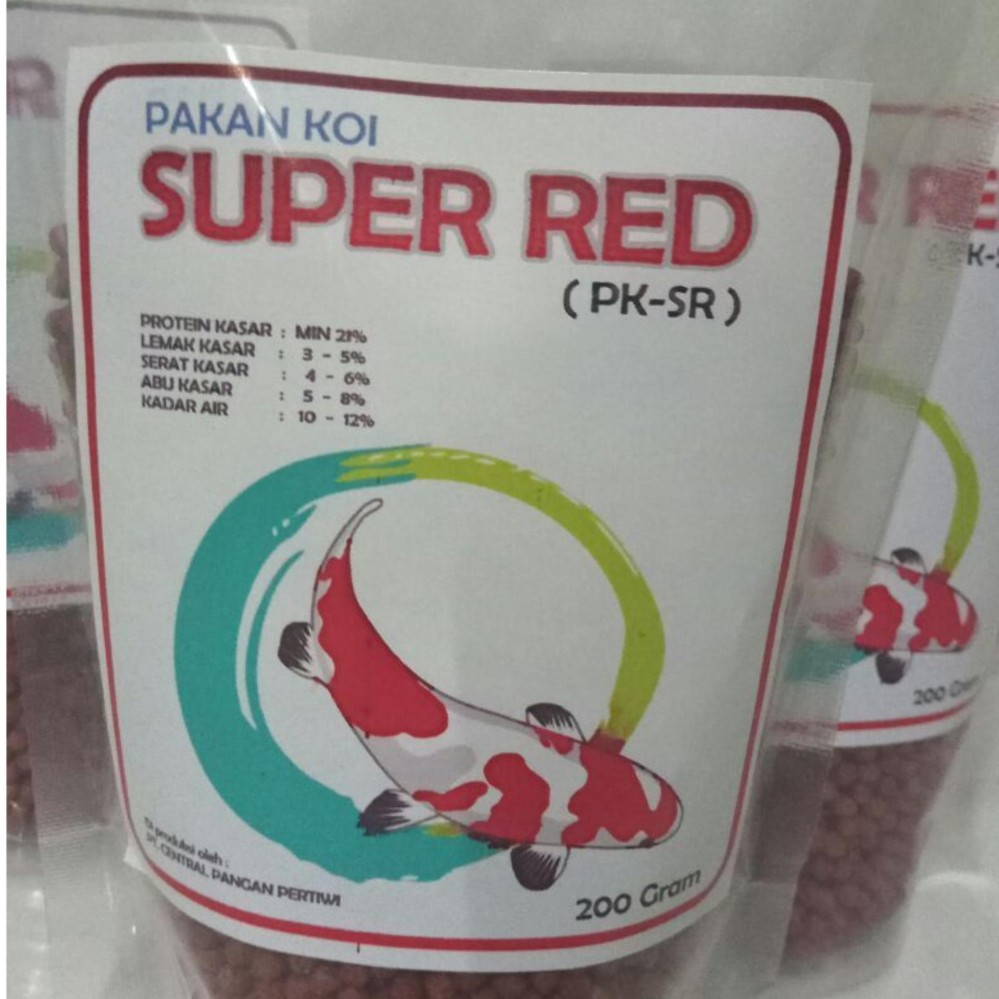 makanan ikan koi super-red 200gram