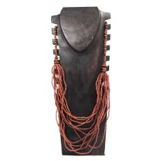 Mall BTM Fashion - Ringgo Fortune Kalung Etnik Rumbai Panjang - Coklat Muda