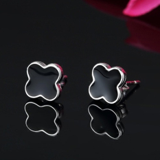 Manis Wanita 925 Sterling Perak Anting Hitam