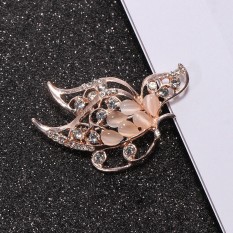 Marionshop Wanita Bros Berlian Imitasi Pin Bros Mutiara Klip Syal Gesper Selendang Hadiah Natal-Intl