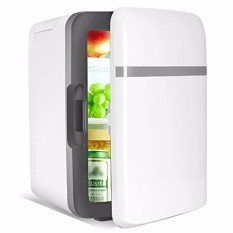 Martine 10L Mini Kulkas Kulkas Mobil 12 V Mobil Cooler Boxdual-Menggunakan Mobil/Rumah Mini Kulkas Rumah Tangga Kecil lemari Es (Biru X89-Internasional