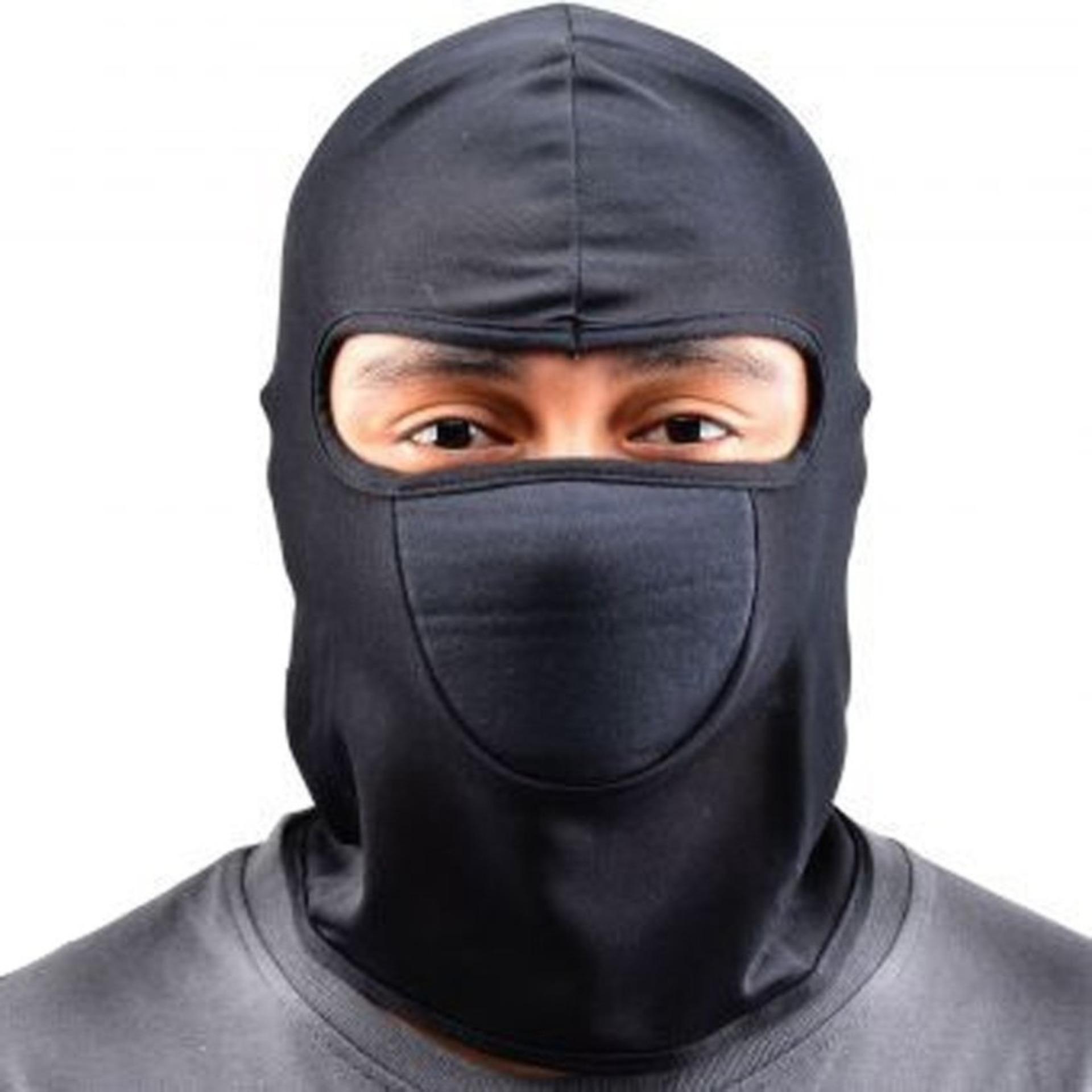Masker Motor Full Face Ninja hitam