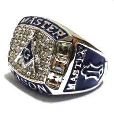 Master Mason Masonic Lodge Ring Templar Perhiasan Freemasonry Hip Hop Ukuran A.s. 8-15-Intl