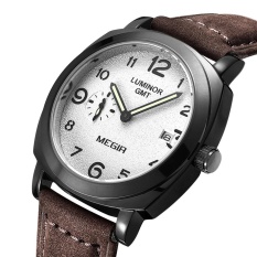 Megir 1046 Pria Jepang Jam QUARTZ With Tanggal Fungsi Bekerja Sub-Dial