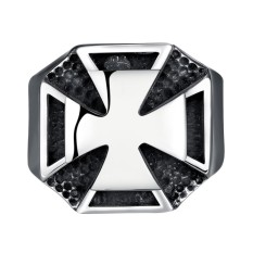Men Retro Jewelry Non Fading 316L Stainless Steel Cross Modelling Rings for Xmas Gift Size:11 # - intl