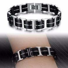 Men Gel Silika Kalung Pria Retro Gaya Keren Menarik Gelang-Intl