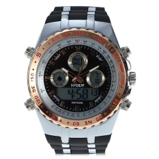 Pria Sport Jam Tangan Pria Jam Tangan 30 M Waterproof Silicone Jam Fashion Casual Round Alarm Jam QUARTZ Jam Tangan Pria-Intl