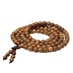 Pria Wanita Kayu Tasbih Budha Kalung Rantai Gelang Terdiri dari 108 Manik 8 Mm 0.31 Inci Manik Diameter- internasional