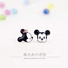 Meng Meng Lucu Perempuan Anti-alergi Klip Telinga Anting