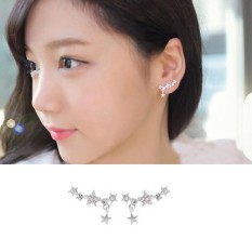 Anting-Anting Jarum Perak Wanita Bintang-Bintang Banyak Berlian