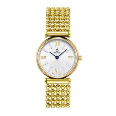 Mengyanni Baru Ladies Watch Fashion Wanita Slim Pearl Series Waterproof Ultra-tipis Watch Gift Leather Watch Strap Watch (whiteGold)