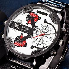 Ulamore Men's Fashion Luxury Watch Stainless Steel Sport Analog QUARTZ Mens Jam Tangan Hitam-Internasional