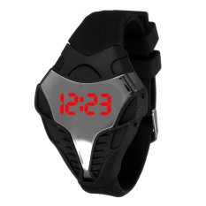 Mens LED Cobra Dial Olahraga Multi-fungsi Silicone Digital Wrist Watch Alarm Hitam-Intl