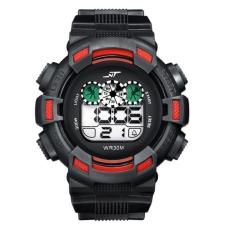 Mens LED Digital Date Sport Karet Kedap Air Alarm Army Watch Jam Tangan Merah-Intl