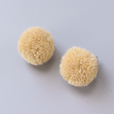 Mewah Bola Bulu Anak Anting Anting Jepit Tanpa Tindik