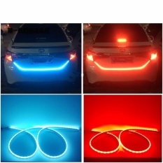 MHS 120 Cm Bagasi Mobil Kotak Lampu Dual Warna Jenis Aliran DRL dengan Sideturn-Sinyal Sangat Jual, Lampu Belakang Setrip LED Pengereman lampu Dekorasi Cahaya-Internasional