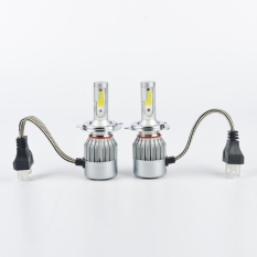 MHS 2 Pcs 72 W Lampu Depan Mobil 7600Lm LED Light Bulbs H4 Automobilesheadlamp 6000 K Fog Lampu Putih C6 Tinggi Low Beam Eksternal Lampu-Intl