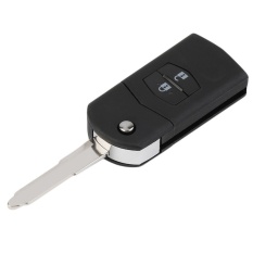 MHS Folding Flip 2 Tombol Remote Kunci Fob Case Ganti Shell Fitfor Mazda 3 5 6-Intl