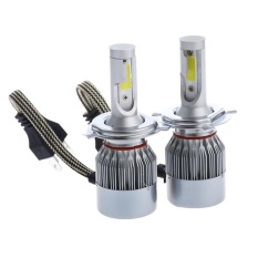 MHS Dipasangkan C6 H4 LED Mobil Bohlam Lampu 12 V 3300Lm Auto Headlamp (Perak)-Intl
