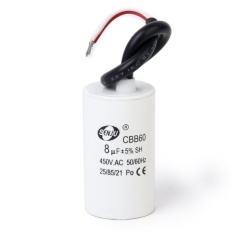 MHS 450 V AC 8 UF 50/60Hz Polypropylene Film Motor Start Runcapacitor Cbb60-Intl