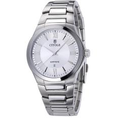 Mingjue West Teng Jam Tangan Kuarsa Klasik Pecinta Fashion Di Meja Bisnis Rekreasi Pria Jangan Tangan Perempuan Asli 5093 (Putih)