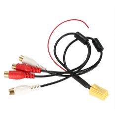 Mini 6 Tanda Daftar Negara ISO Adaptor Tambahan Line Out 4 Bangsat Kabel 4 RCA Plug untuk VW Kursi Skoda Blaupunkt VDO Audi Ford