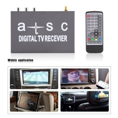MINI Mobil Digital Receiver TV Televisi Analog Tuner dengan Antena Remote Controller-Intl