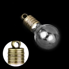 Mini Kosong Glass Flask Charm Wish Botol Liontin 10 Pcs. Clear-Intl